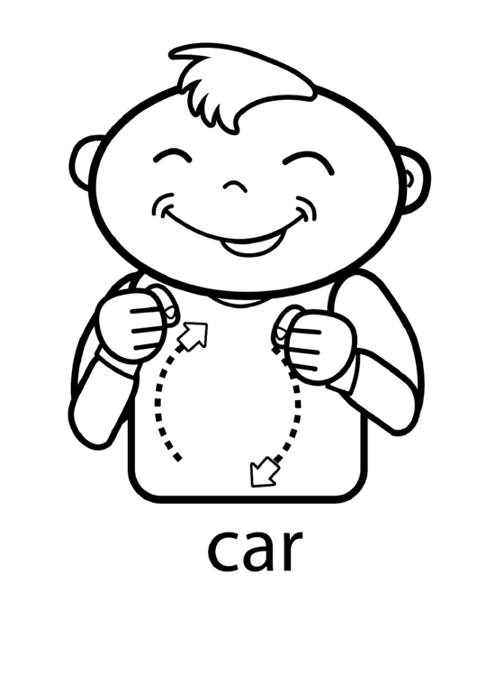 Car Sign Language printable pdf download