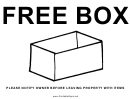 Free Box - Yard Sale Sign Template