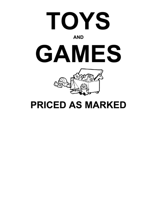 Toys And Games Sale Printable pdf