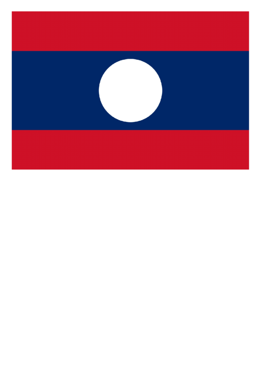 Laos Flag Template Printable pdf