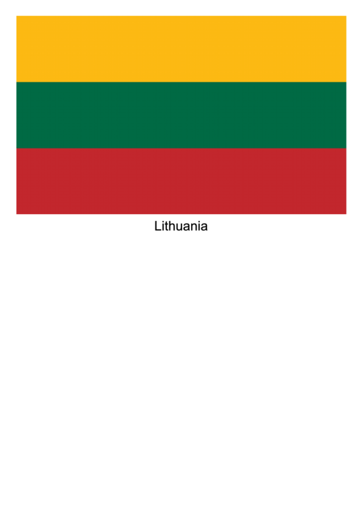 Lithuania Flag Template Printable pdf