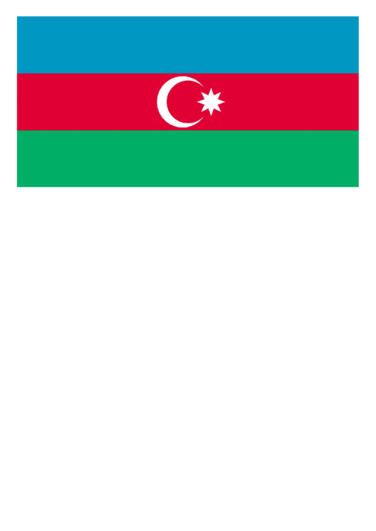 Azerbaijan Flag Template Printable pdf