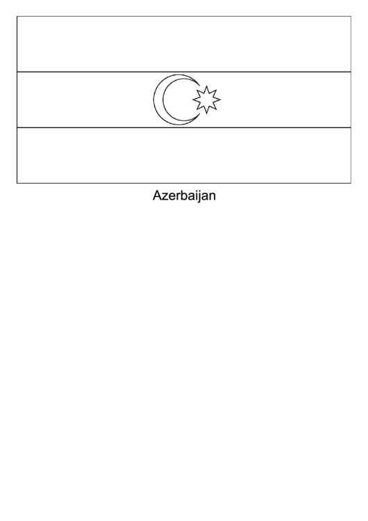 Azerbaijan Flag Template Printable pdf