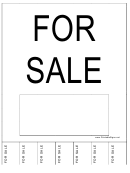 For Sale Sign With Space