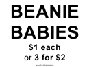 Beanie Babies Sale