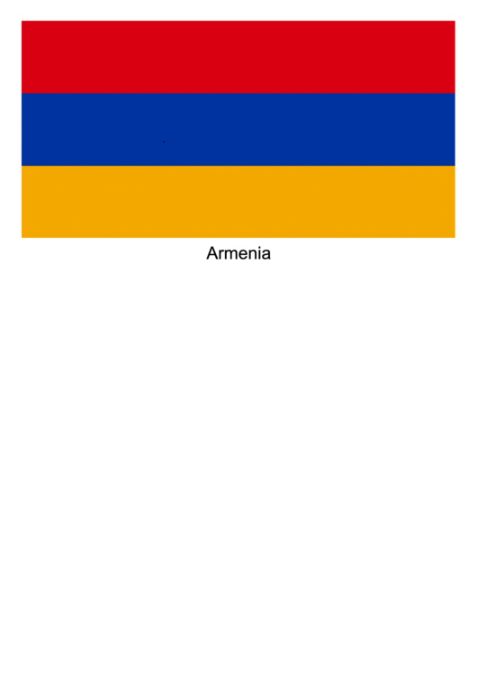 Armenia Flag Template Printable pdf
