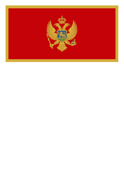 Montenegro Flag Template Printable pdf
