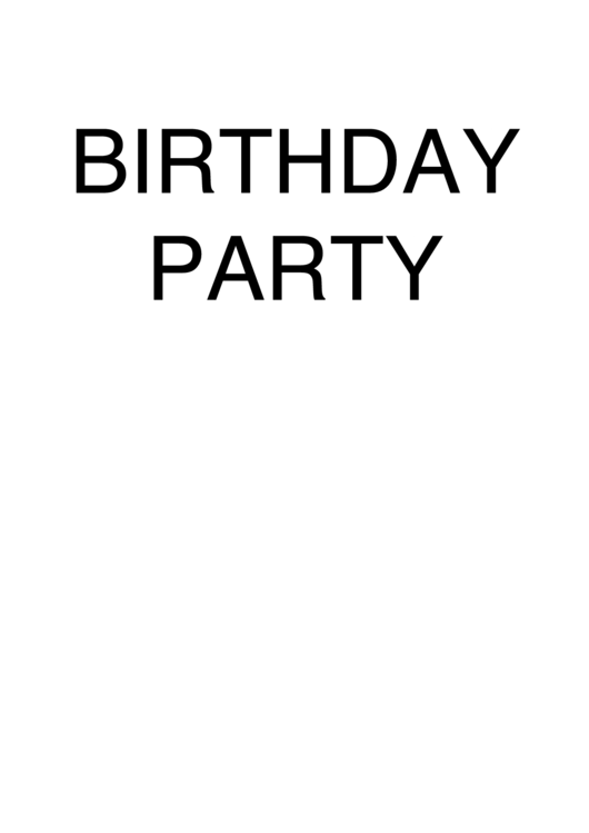 Birthday Party Sign Printable pdf