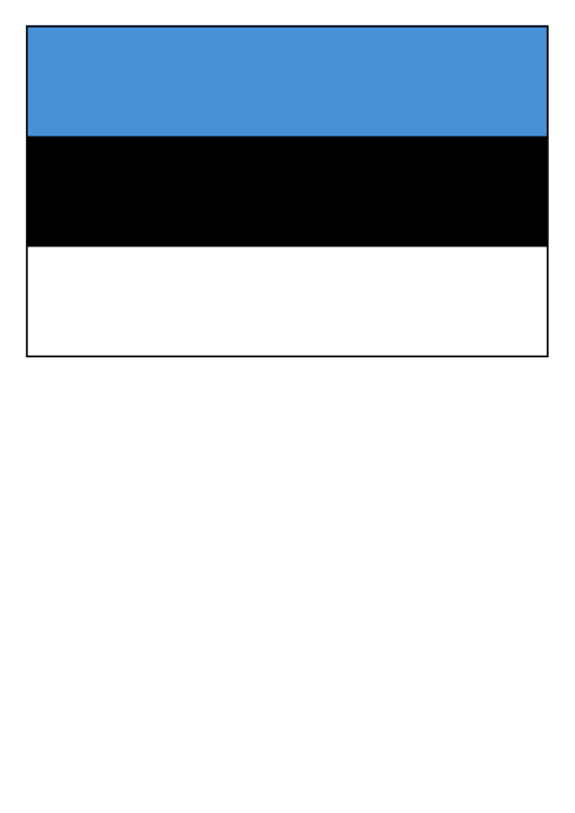 Estonia Flag Template Printable pdf