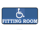 Disabled Fitting Room Sign Template