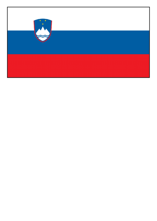 Slovenia Flag Template Printable pdf