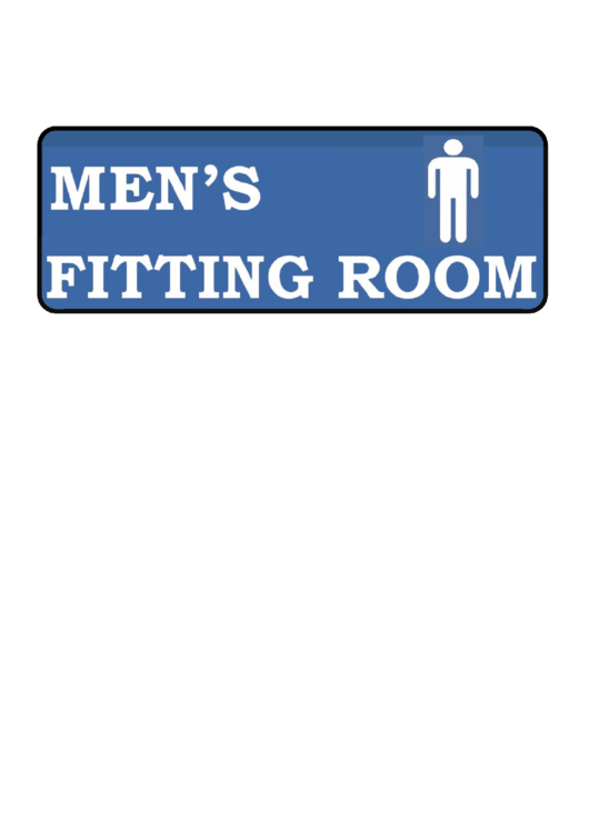 Men Fitting Room Sign Template Printable pdf
