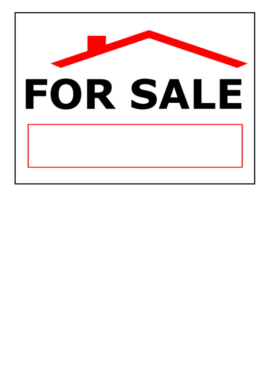 House For Sale Sign Template Printable pdf