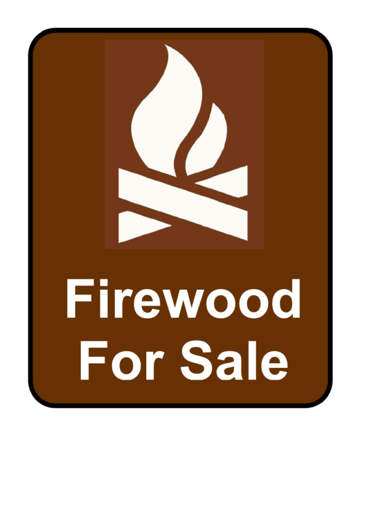 Firewood For Sale Sign Printable pdf