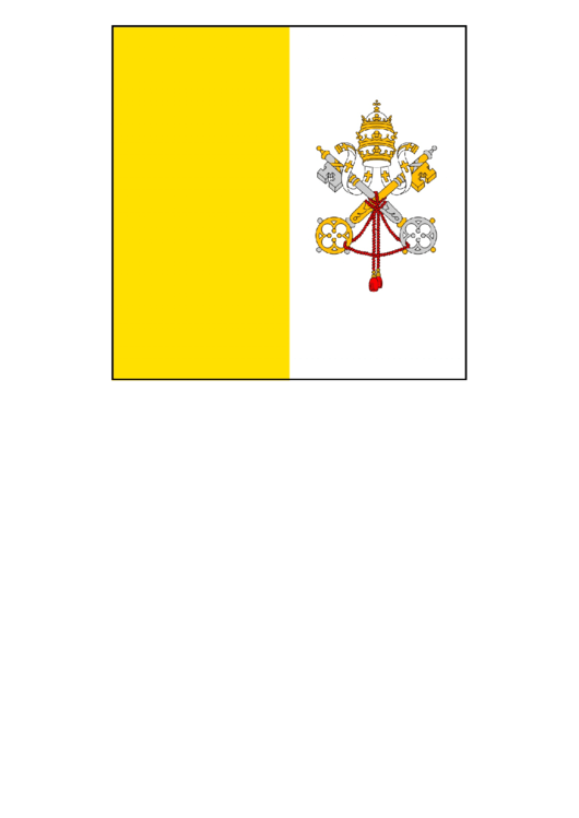 Vatican City Flag Template Printable pdf