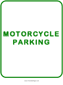 Motorcycle Parking Sign