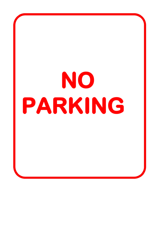No Parking Sign Printable pdf