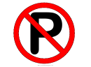 No Parking Sign Red