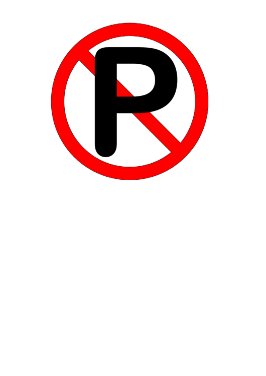 No Parking Sign Red Printable pdf