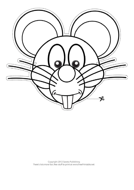 Mouse Mask Outline Template Printable pdf
