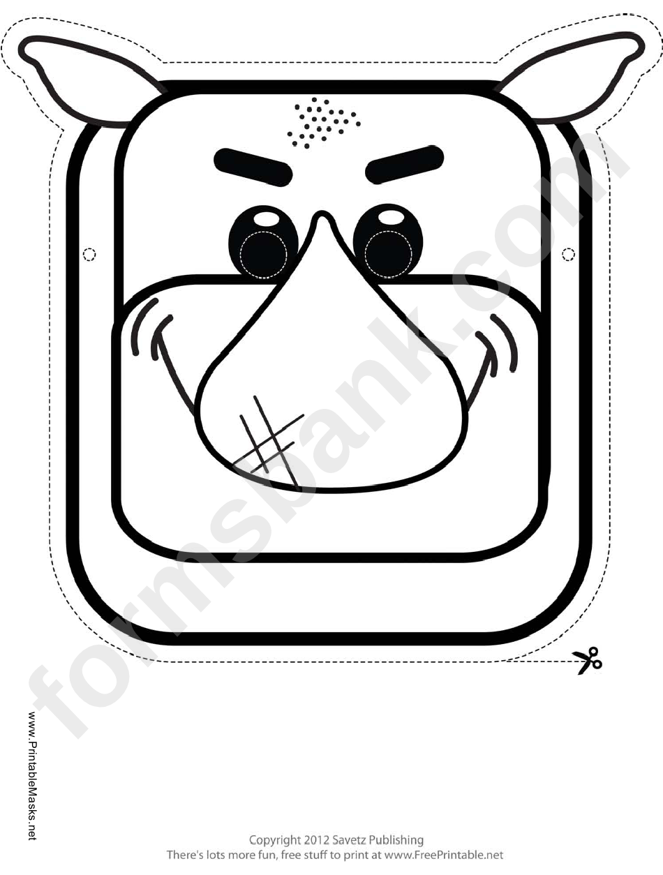 Rhino Mask Outline Template