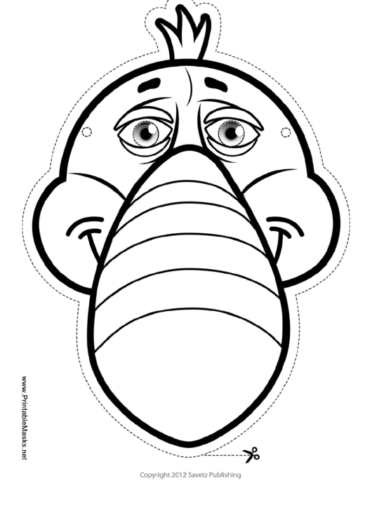 Toucan Mask Outline Template Printable pdf