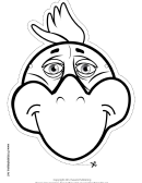 Chicken Mask Outline Template