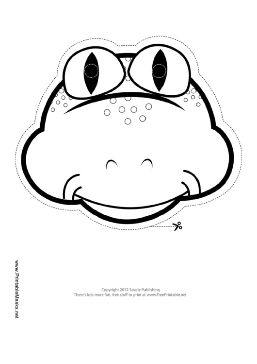 Frog Mask Outline Template Printable pdf