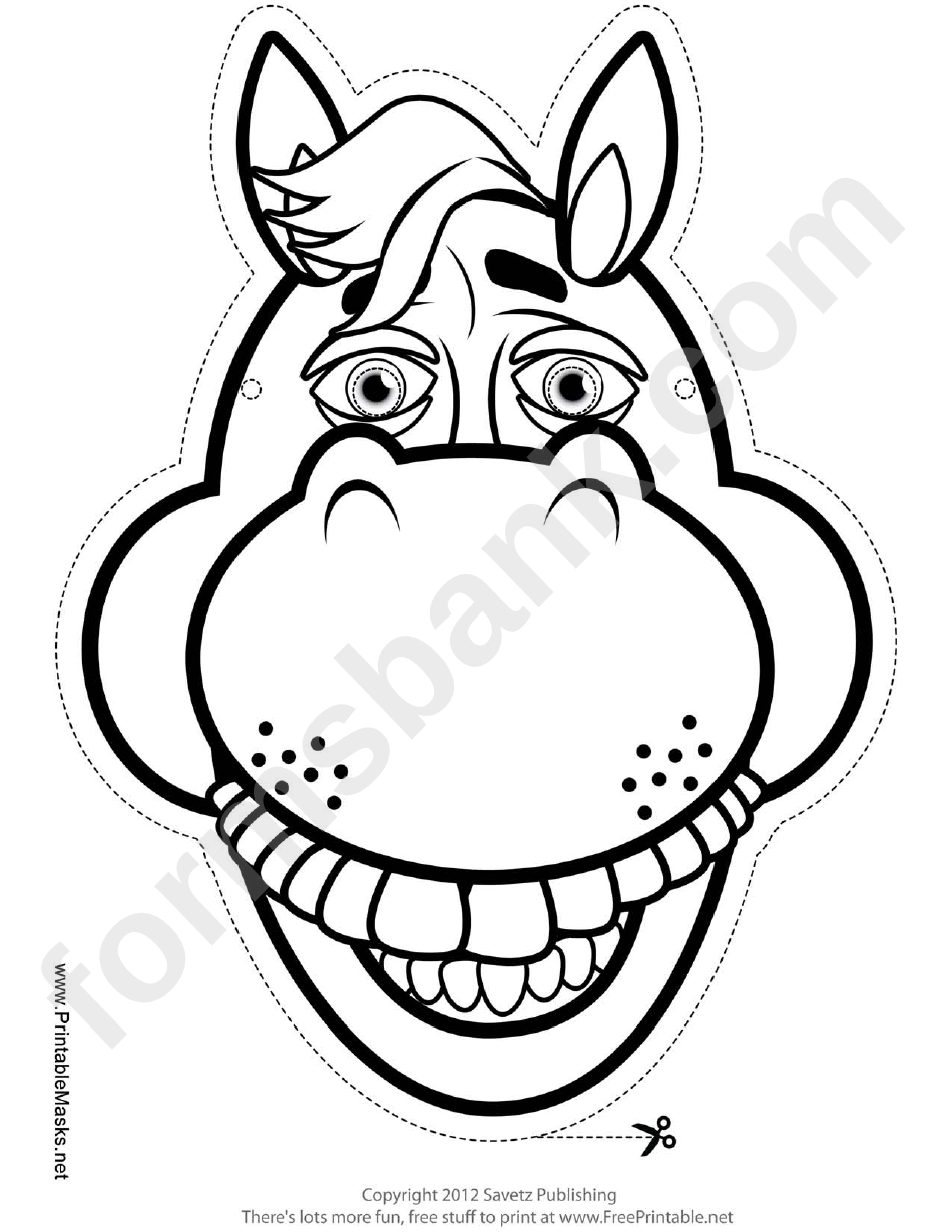Horse Mask Outline Template
