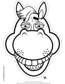 Horse Mask Outline Template