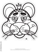 Cheetah Mask Outline Template