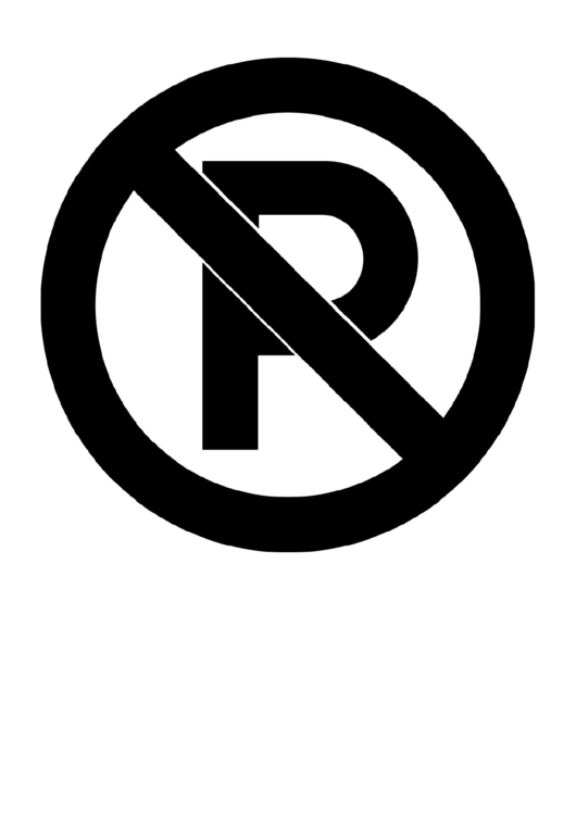 No Parking Sign Black Printable pdf