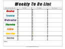 Weekly To Do List Color
