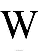 Letter W Template