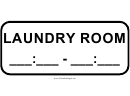 Laundry Room Sign Template