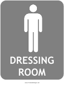 Men Dressing Room Sign Template