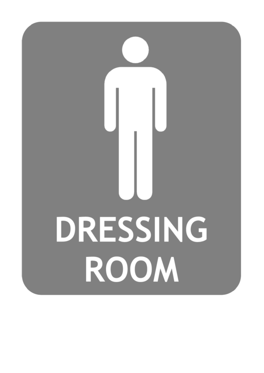 Men Dressing Room Sign Template Printable pdf
