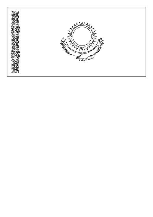 Kazakhstan Flag Template Printable pdf