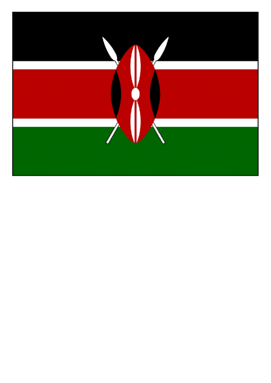 Kenya Flag Template Printable pdf