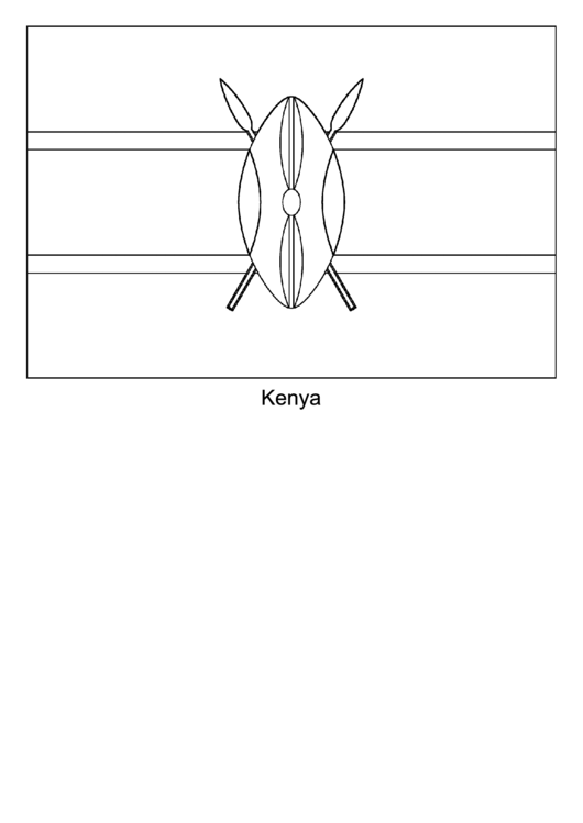 Kenya Flag Template printable pdf download