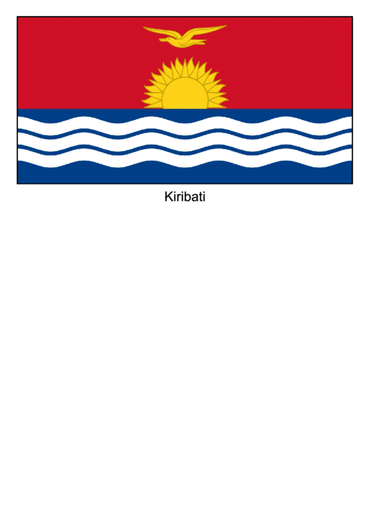 Kiribati Flag Template