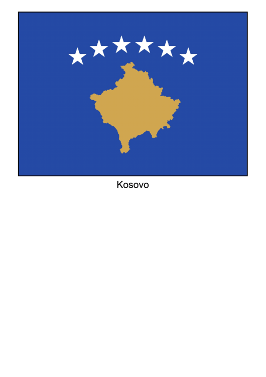 Kosovo Flag Template Printable pdf