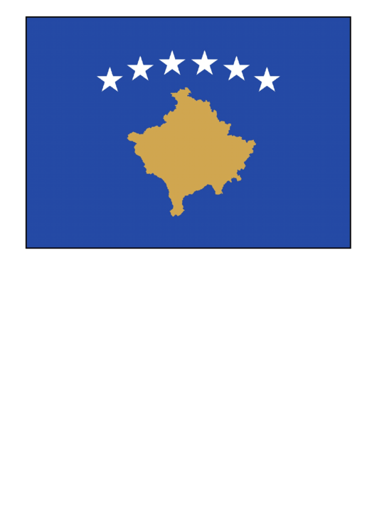 Kosovo Flag Template Printable pdf
