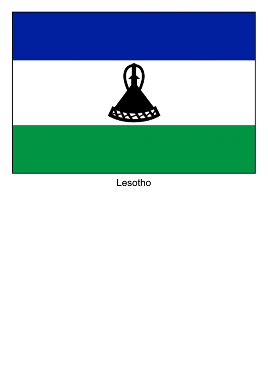 Lesotho Flag Template