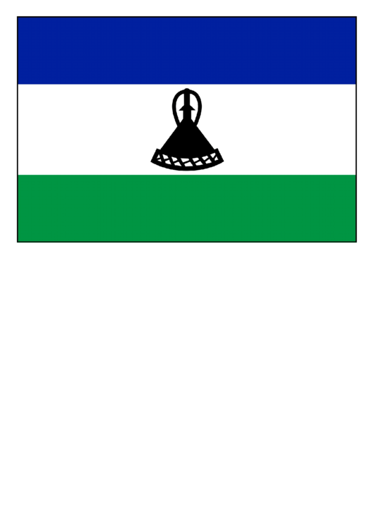 Lesotho Flag Template