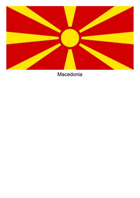 Macedonia Flag Template