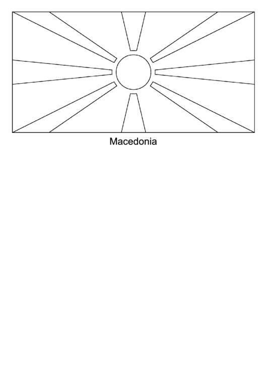 Macedonia Flag Template Printable pdf
