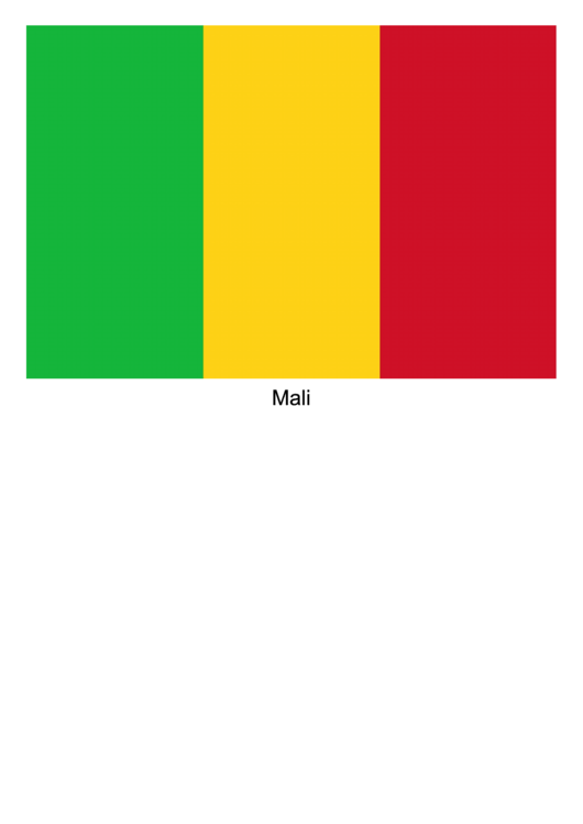 Mali Flag Template Printable pdf