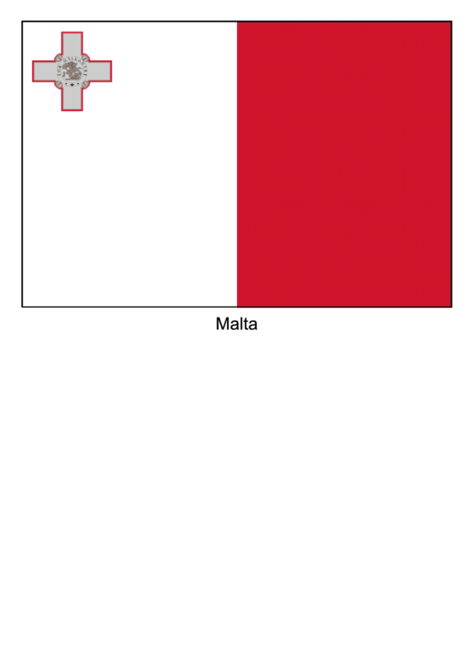 Malta Flag Template Printable pdf