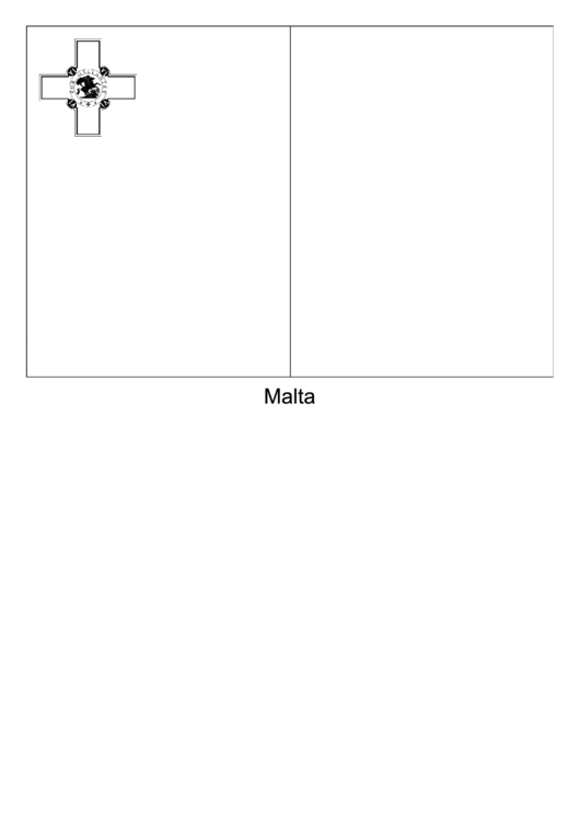 Malta Flag Template Printable pdf